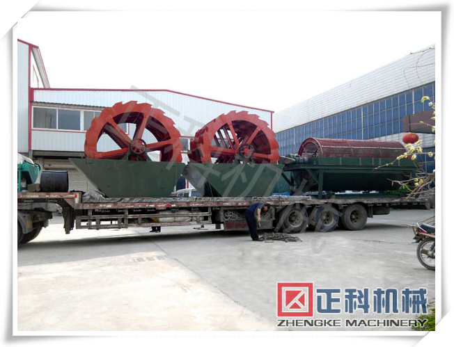 輪鬥洗砂機發貨現場